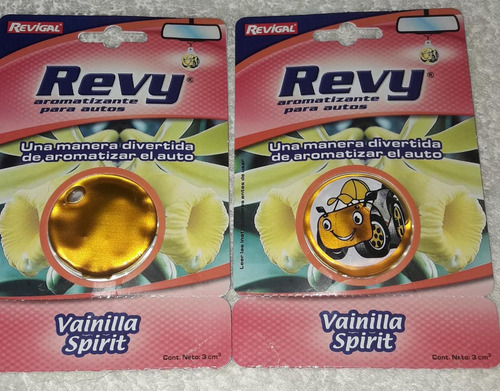 Revy Aromatizante Para Auto Pack X 10 Aroma Vainilla Spirit