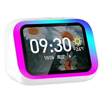 For Altavoz Inteligente Con Reloj De Pantalla Grande Con .