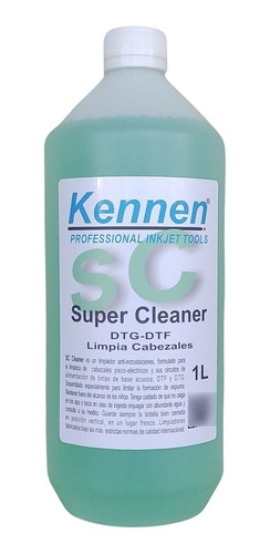 Limpiador De  Tinta Dtf Y Dtg Super Cleaner Kennen 1 Litro