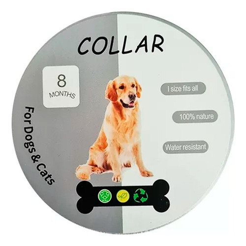 Collar Antipulga Garrapata Perro Gato No Tóxico 62cm Repelen