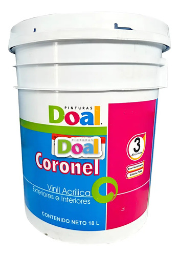Pintura Doal Coronel Vinil Acrílica 18l Uso Interior | Meses sin interés