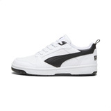 Tenis Puma Rebound V6 Low Color Blanco/negro - Adulto 25.5 Mx