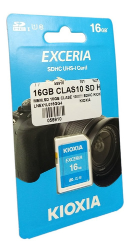 Tarjeta Memoria Sd Exceria Kioxia 16gb 100mb/s Full Hd Japon