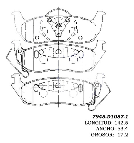 Pastilla De Freno Trasera Nissan Titan 2004-2005-2006 7945 Foto 2