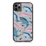 Funda Protector Para iPhone Tiburones Collage Mar