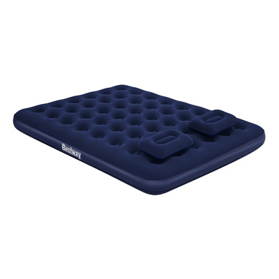 Colchon Cama Queen Inflable Cabeceras Camping 67374 Bestway Color Azul | Meses sin interés