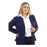 Conjunto Feminino Blazer Saia Social Executivo Azul Marinho