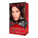 Kit Tintura Revlon  Colorsilk Beautiful Color Tono 20 Negro Natural Para Cabello