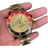 Relógio Rolex Submariner Dourado Com Dourado Bisel Misto