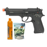 Pistola Airsoft M92 Gbb Blow Back Full Metal + Gbb + Kit