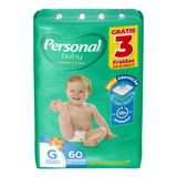 Fraldas Personal Baby Protect & Sec G 60 Unidades