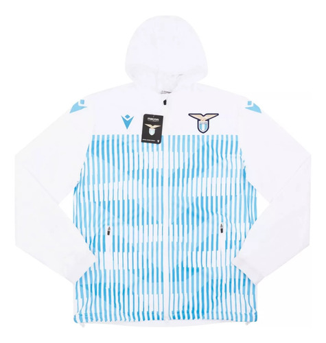 Campera Rompeviento Macron Lazio Italia Blanca 100% Original