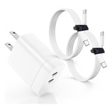 Cargador Usb C De Doble Puerto Para iPhone 14 13 De Carga Rá