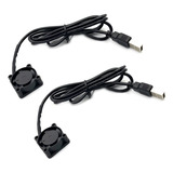 Kiro&seeu 2pcs Usb 5v Dc Fan 2510 Pequeño 2 Pin Enfriador De