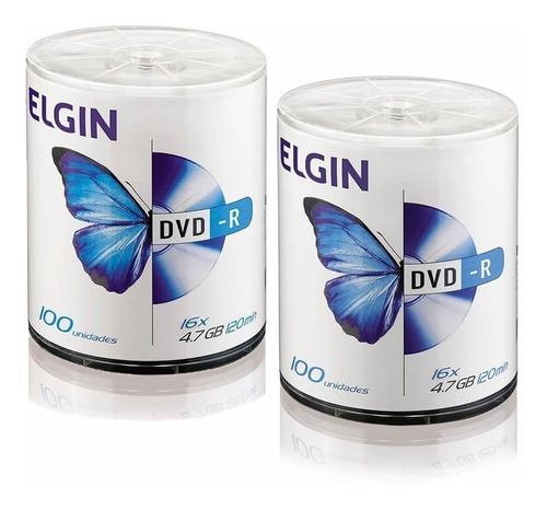 Dvd Virgem Gravável Logo Dvd-r 4.7gb/120min 16x Elgin 200un