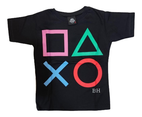 Remera Gamer Joystick Symbol Play Station Niñx