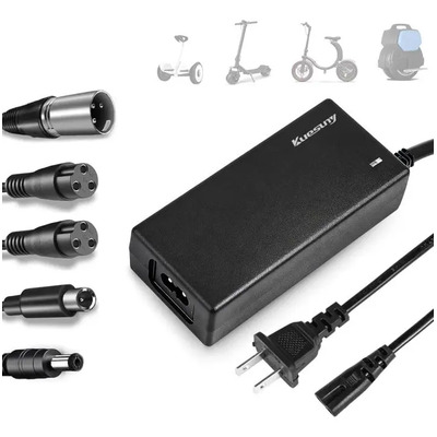 Cargador Scooter Para Batería 42v 2a Universal,5 enchufes repuesto para batería de litio 36 V,paquete DC 5.5 x 2.1\u002F2.5 con 8 mm, 3 puntas\u002F12 mm, 3 puntas\u002F8 mm, conector XLR macho RCA\u002F3 pines Kuesuny | MercadoLibre