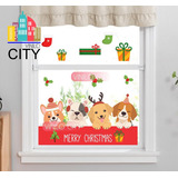 Vinil Decorativos Perritos Navideños Mod X7 