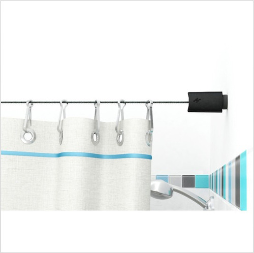 Kit Tensor Barral Para Cortina De Baño Colores Tensocable