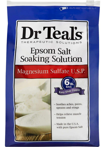 Velcro Brand Dr. Teal's Epsom Sal, 6 Libra Paquete De 2 Drtl