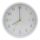 Reloj De Pared Analógico Coloridos Números 22x22cm
