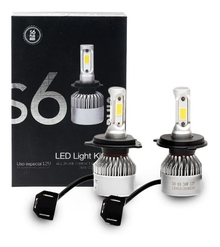 Led Cree S6 10ma Gen + T10 Silicona H1 H7 Hb3 9006 32000 Lm