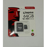 Memoria Microsd Kingston 64gb Clase 10