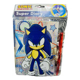 Sonic Diario Con Candado Y Pluma Sonic The Hedgehog