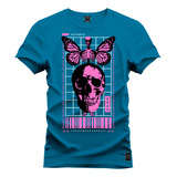 Camiseta T-shirt Caveira Borbolet