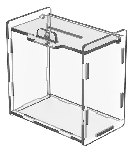 1 Pieza Alcancia Ahorro Propina Acrilico 3mm Caja 10x10x6 Cm