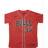 Jersey Playera Camisola Chicago Bulls Toros Chicago Béisbol 