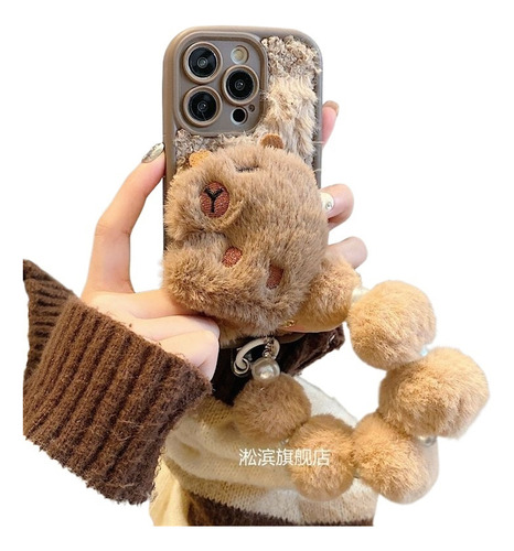 Capa De Celular De Boneca Capivara De Pelúcia Para Huawei