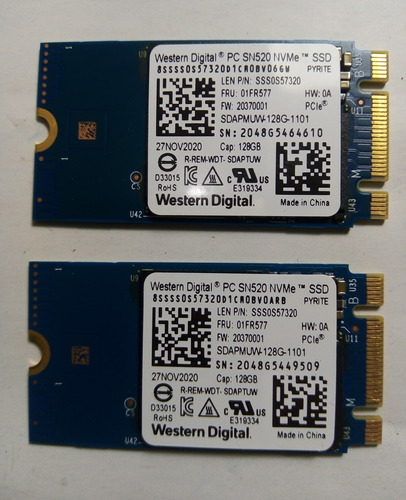 Ssd M.2 2242 Nvme 128gb Western Digital Sn520 Oem (2u)