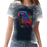 Camiseta Camisa Aves Araras Vermelha Cores Papagaios Hd 4