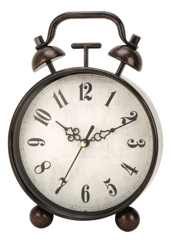 Relógio De Parede Á Pilha Despertador Preto 4,6x16 Evolux