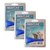 Combo 3 Anti Pulgas E Carrapatos P/ Gatos Front Line Topspot