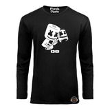 Polera Manga Larga Para Hombre Dj Marshmello Doble