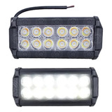 1 Barra Auxiliar Cuadrada Dually 12 Leds Luz Blanca Fija 4x4