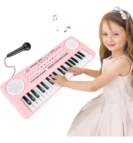 M Sanmersen Teclado Piano Para Niños 37 Teclas Música Piano 
