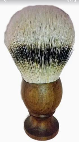 Brocha Puro Tejón Silver Tip Nudo 24,5 Mm Mango De Madera 