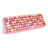 Teclado Mofii Inalámbrico Multidispositivo/rosado