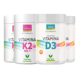 Kit C/ 2 Vitamina K2 149mcg + 2 Vitamina D3 2000ui 4x60 Cps