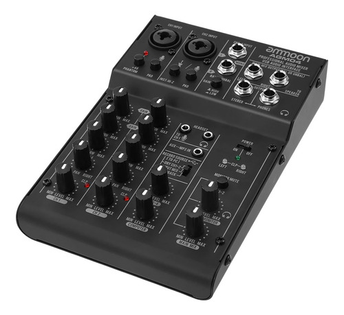 Interface De Áudio Usb Ammoon Agm-04 Phantom Power