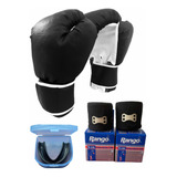 Kit Boxeo Par De Guantes+ Par De Vendas+ Bucal Con Estuche