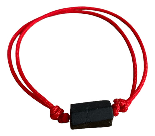 1 Pulsera De Turmalina Negra Con Hilo Rojo Protección