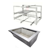 Braseiro 100 % Inox 70 X 50 Cm Com Suporte Espetos E Grelha 