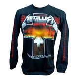 Camiseta Manga Longa - Metallica Master Of Puppets