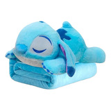 3 En 1 Cobija Peluche Stitch Manta Termica Cojin Infantil