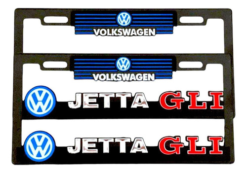 Par De Porta Placas Premium Jetta Gli Volkswagen