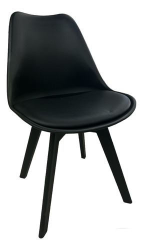 Silla Tulip Eames Full Black Base Pvc Pack 2 Unid Outlet